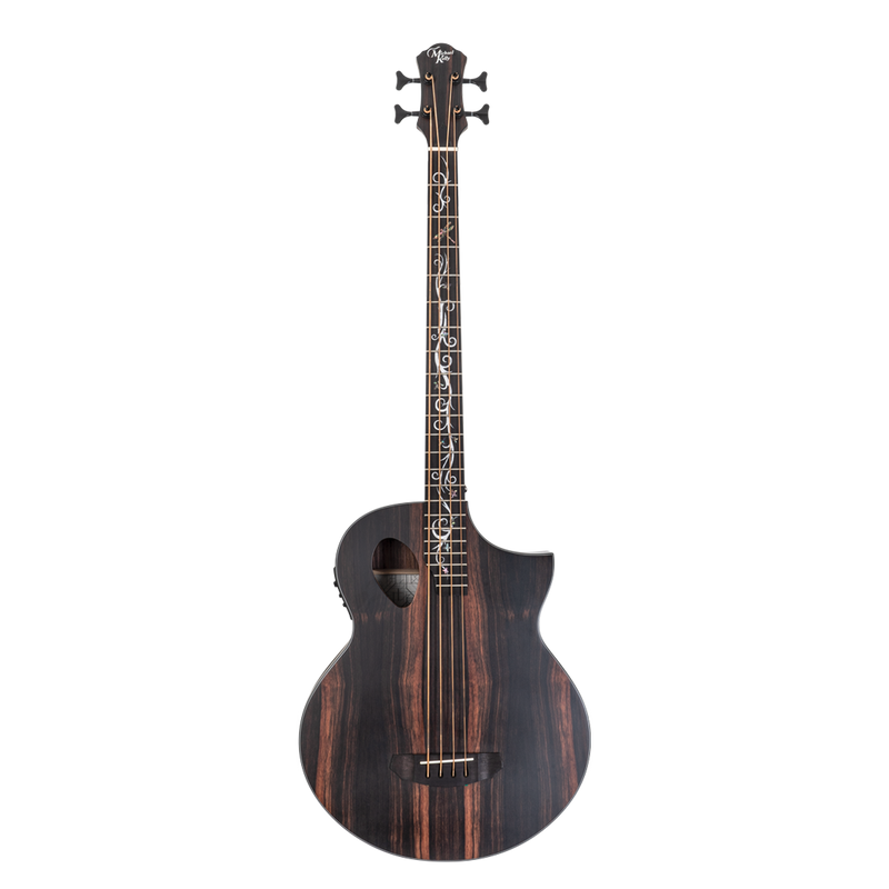 Michael Kelly MKD4SJESFS Dragonfly 4 Forte Port Acoustic Electric Bass w/Fishman Presys + Bass - Java Ebony