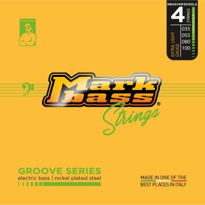 Mark Bass MB4GVNP35100LS Jeu de cordes pour basse électrique 4 cordes en acier nickelé