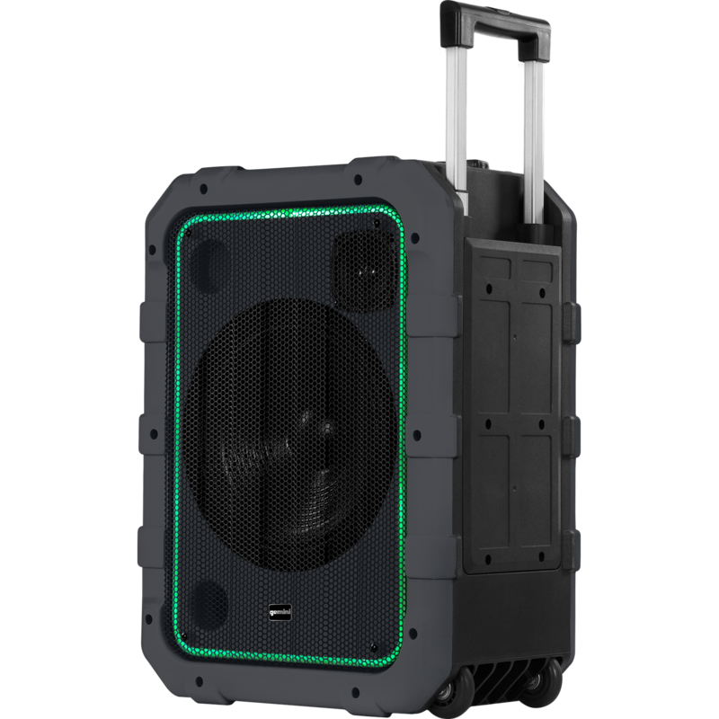 Gemini MPA-2400GRY Rechargeable Weather Resistant Trolley Speaker (Gray)