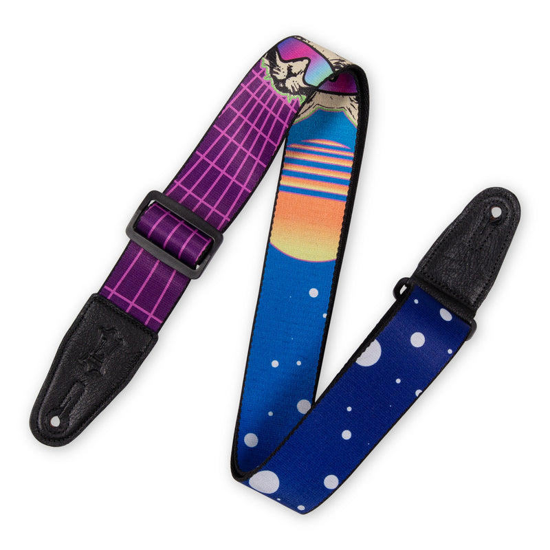 Levy's MPD2-119 Sangle de guitare en polyester - 2" (Cyber Cat)