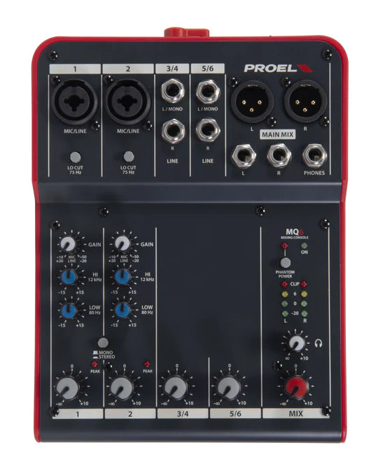 Proel MQ6 Compact 6-Channel Mixer