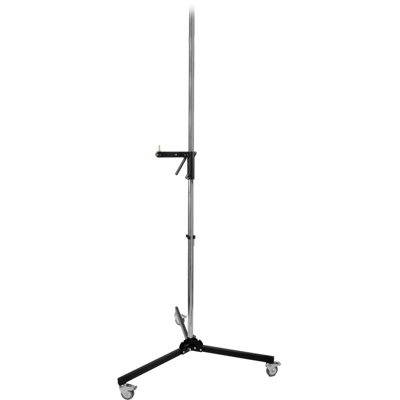 Manfrotto MA231CS Column Light Stand Chrome, w/Locking Wheels, Fold Up Base