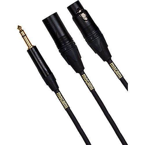 Mogami Gold Insert 1/4" TRS Male to XLR Male/Female Send/Return Cable (12')