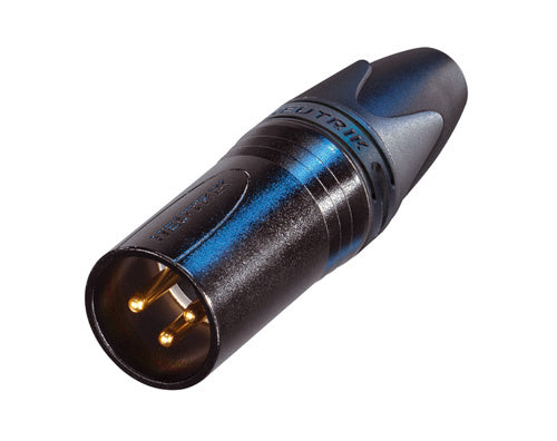 Neutrik NC3MXX-B 3 Pin Xlr Male Connector (Black/gold) - Red One Music