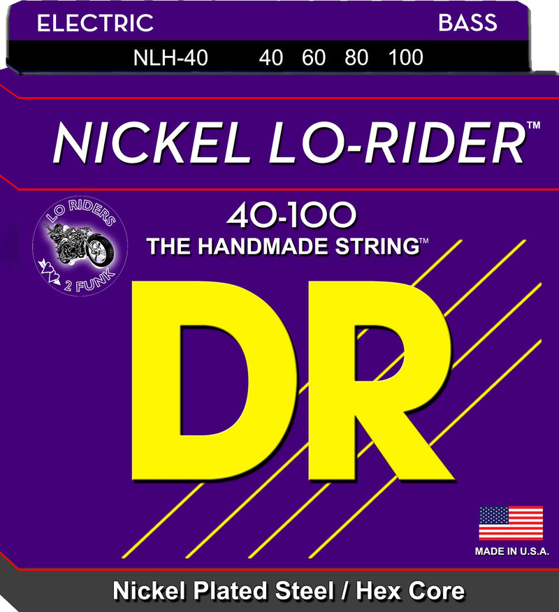 DR Handmade Strings NLH-40 Nickel Lo-rider Bass Strings - Light (40-100)