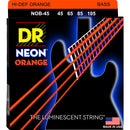 DR Handmade Strings NOB-45 Neon Orange Coated Bass Strings - Medium (45-105)