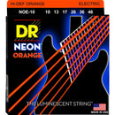 DR Handmade Strings NOE-10 Neon Orange Coated Electric Guitar Strings - Medium (10-46)