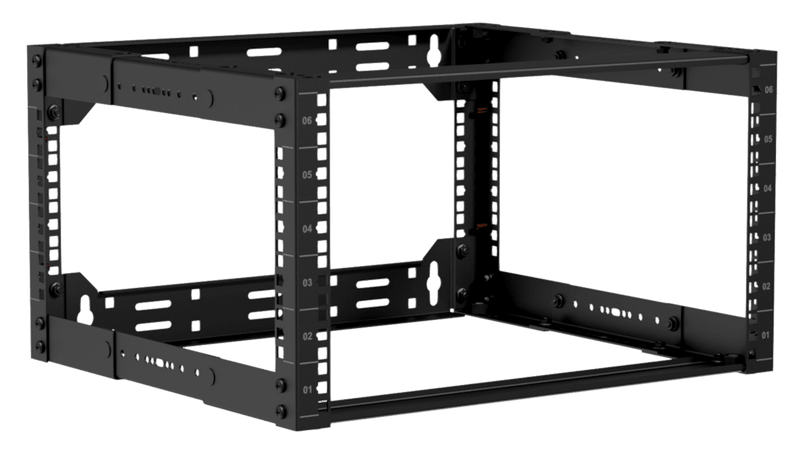 Caymon OPR306A/B Rack à cadre ouvert réglable en profondeur 19" pour 6 unités
