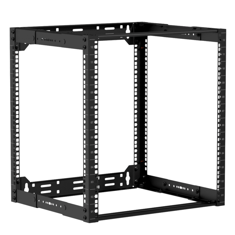 Caymon OPR312A/B Rack à cadre ouvert réglable en profondeur 19" pour 12 unités