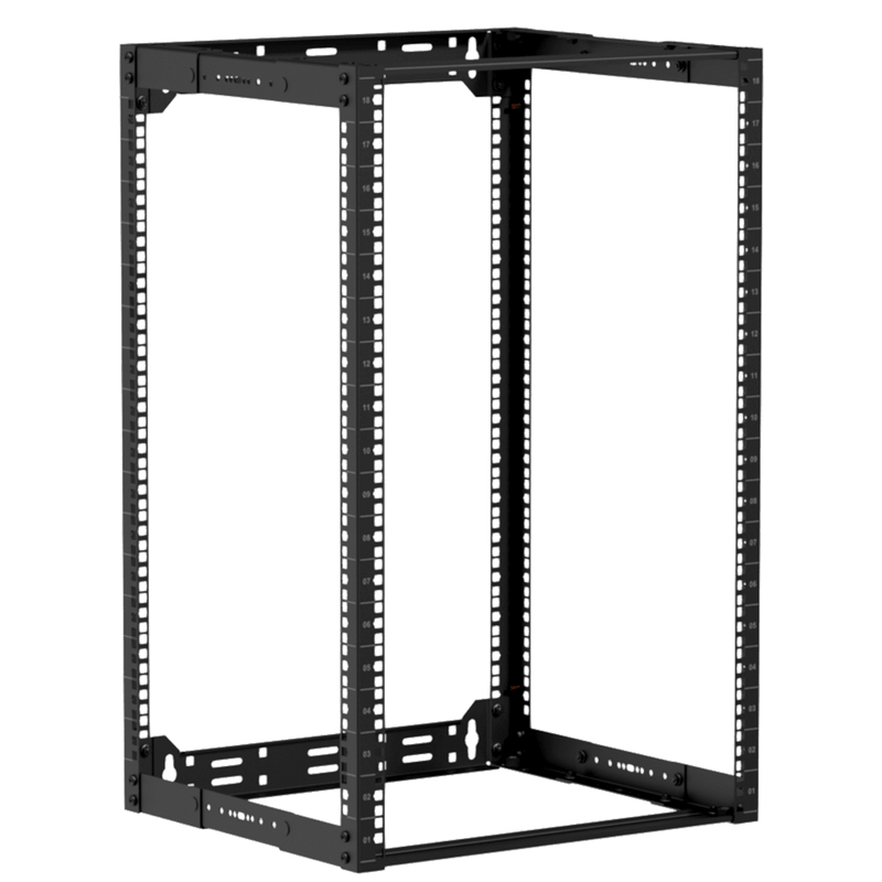 Caymon OPR318A/B Rack à cadre ouvert réglable en profondeur 19" pour 18 unités