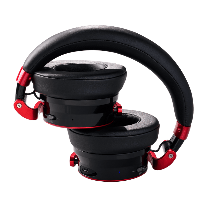 Meters M-OV1BC-BLKRED Bluetooth Wireless Headphones - Black & Red