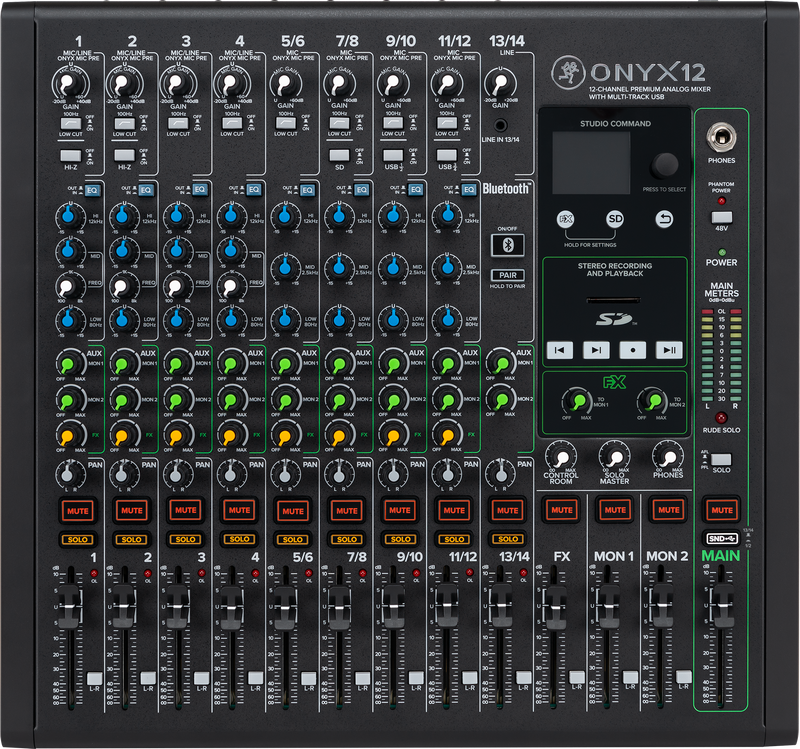 Mackie ONYX 12 12-Channel Premium Analog Mixer With Multitrack USB