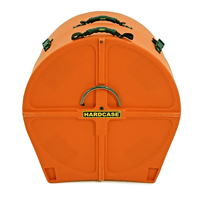 Hardcase HNP22BO 22" Bass Drum Case with Wheels and Pull Handle (Orange)