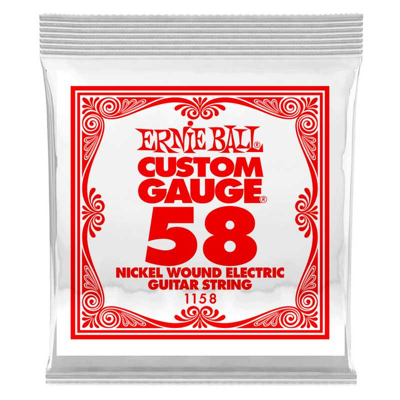 Ernie Ball 1158EB Nickel Wound Electric Custom Gauge Electric Guitar String - 0.058