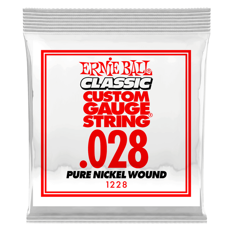 Ernie Ball 1228EB Classic Pure Nickel Wound Custom Gauge Electric Guitar String - 0.028