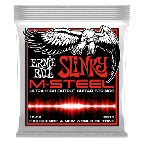 Ernie Ball 2915Eb M-Steel Slinky Electric Guitar Strings 6-String Set 010 - 052 - Red One Music