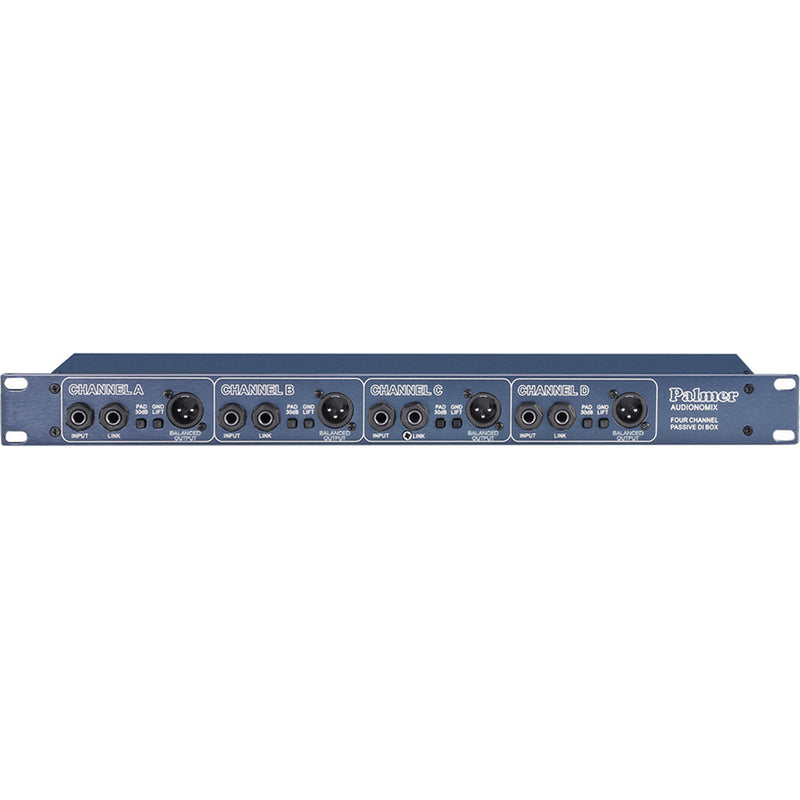 Palmer PAL-PAN03PASS 19" 4-Channel Passive DI Box
