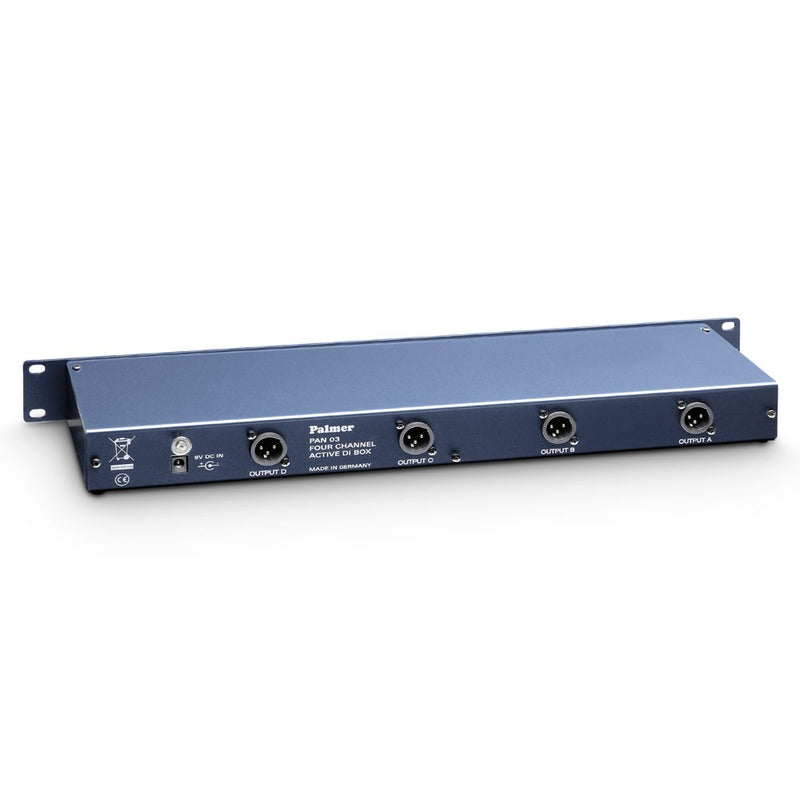 Palmer PAL-PAN03 19" 4-Channel Powered DI Box
