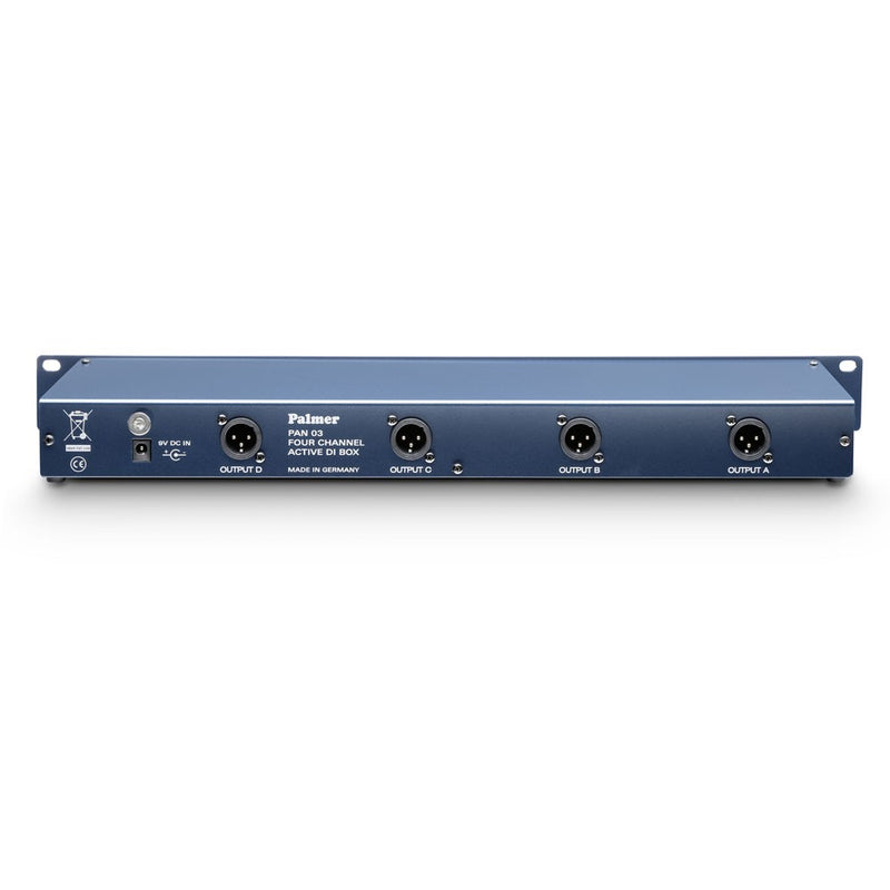 Palmer PAL-PAN03 19" 4-Channel Powered DI Box
