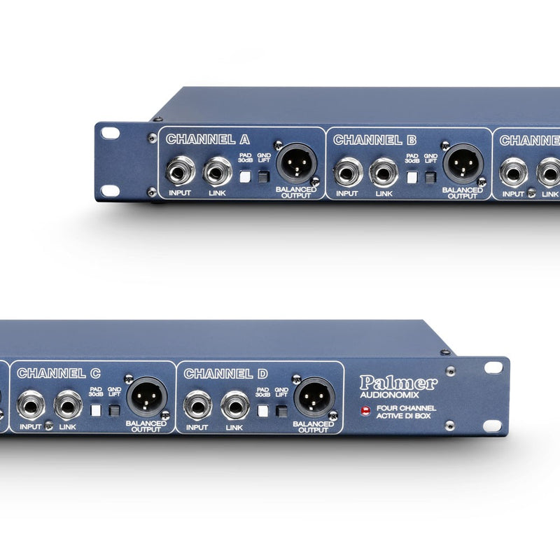 Palmer PAL-PAN03 19" 4-Channel Powered DI Box