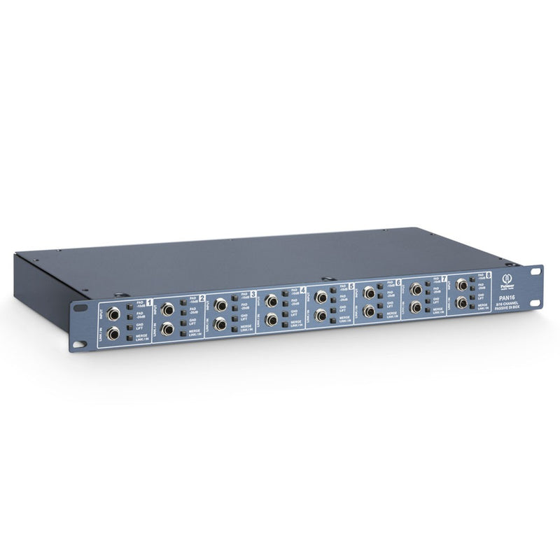 Palmer PAL-PAN16 19" 8 Channels Passive DI Box