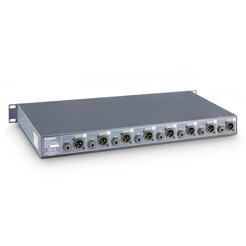 Palmer PAL-PAN16 19" 8 Channels Passive DI Box