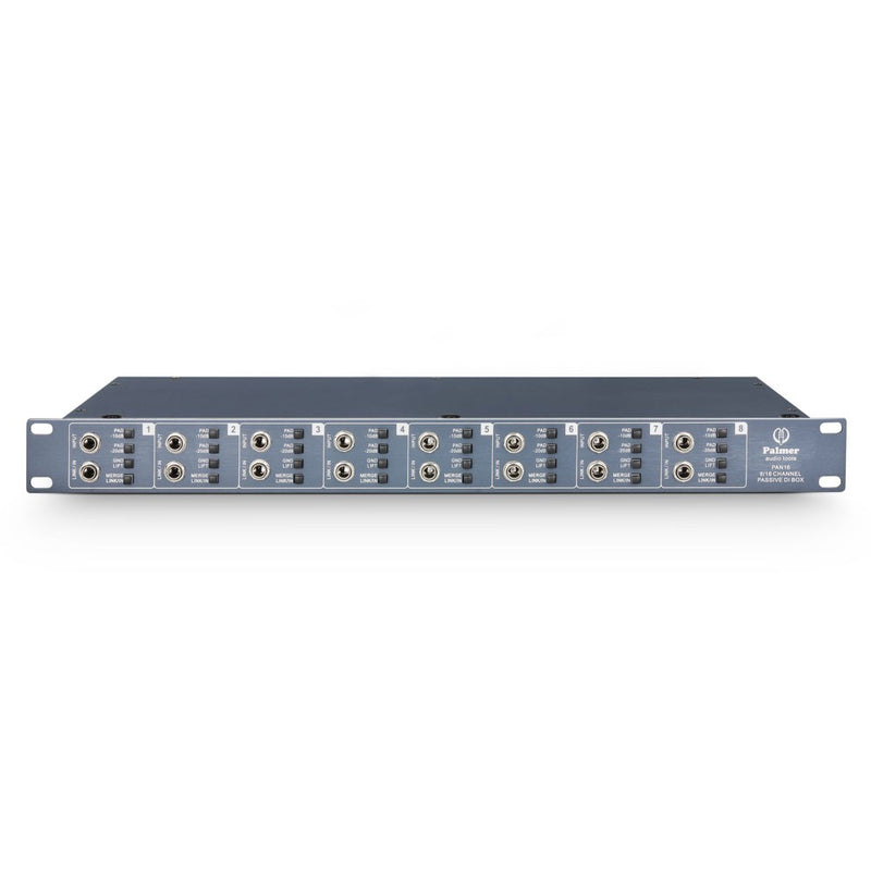 Palmer PAL-PAN16 19" 8 Channels Passive DI Box