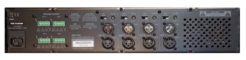 Quest PB-4120D 4 X 120W Commercial Power Amplifier