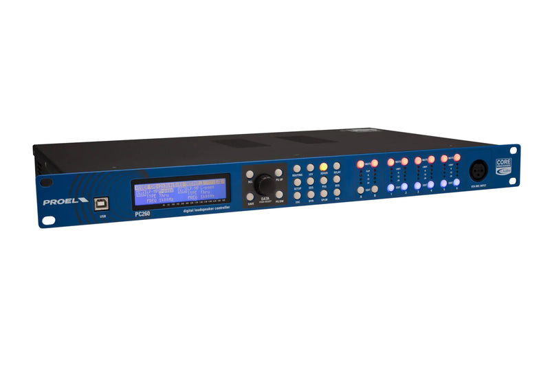 Axiom PC260 Digital Loudspeaker Controller 2-Input/6-Output Digital Signal Processor with RTA SPLM and PRONET Remote Control