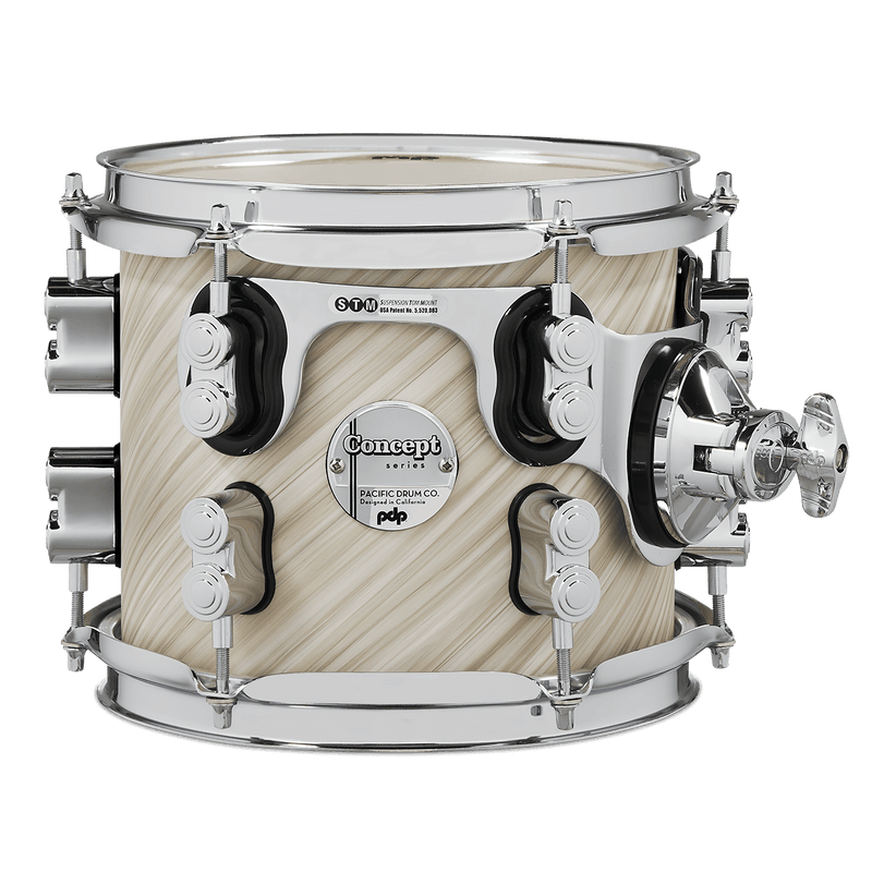 PDP PDCM0708STTI Concept Maple Finish Ply Suspended Tom (Twisted Ivory) - 7" x 8"
