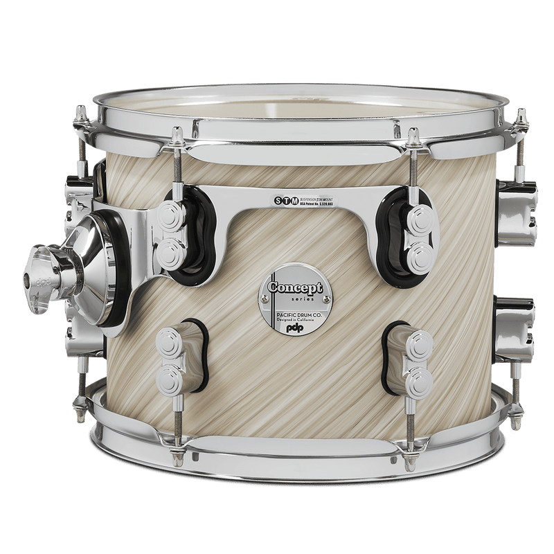 PDP PDCM0810STTI Concept Maple Finish Ply Suspended Tom (Twisted Ivory) - 8" x 10"
