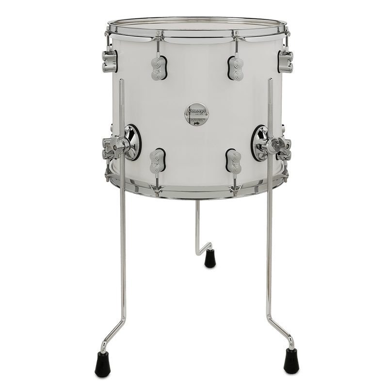 PDP PDCM1214TTPW Concept Maple Lacquer Floor Tom (Pearlescent White) - 12" x 14"