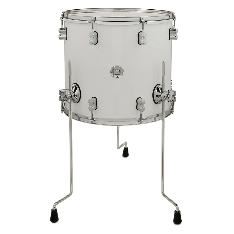 PDP PDCM1416TTPW Concept Maple Lacquer Floor Tom (Pearlescent White) - 14" x 16"