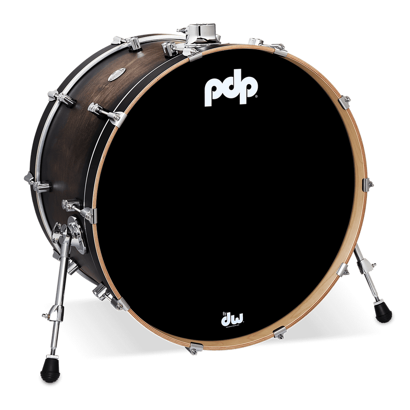 PDP PDCM1424KKSCB Concept Maple Lacquer Grosse caisse 14" x 24" - Charcoal Burst satiné