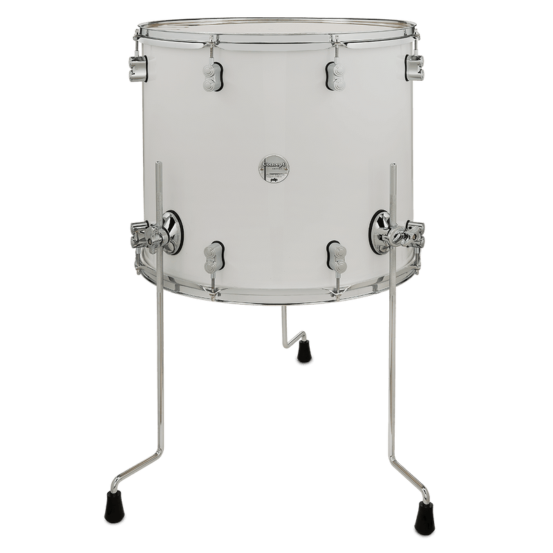 PDP PDCM1618TTPW Concept Maple Lacquer Floor Tom (Pearlescent White) - 16" x 18"