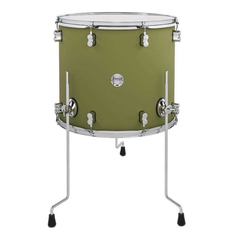 PDP PDCM1618TTSO Concept Maple Finish Ply Floor Tom (Satin Olive) - 16" x 18"