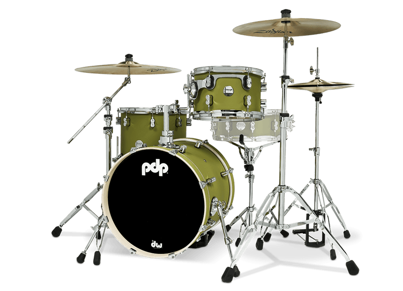 PDP PDCM18BPSO Concept Maple 3-Piece Bop Shell Pack Finish Ply (Satin Olive)