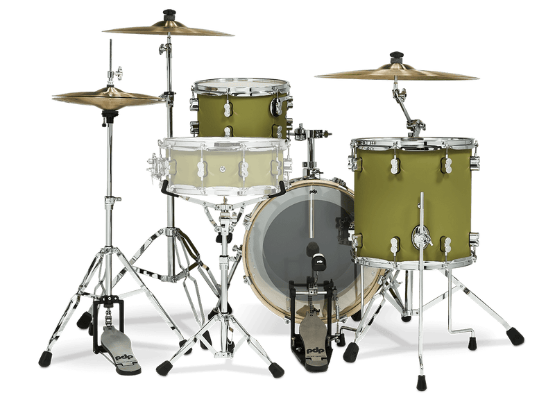 PDP PDCM18BPSO Concept Maple 3-Piece Bop Shell Pack Finish Ply (Satin Olive)