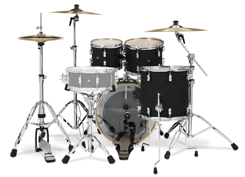 PDP PDCM20FNBK Concept Maple 4-Piece Fusion Shell Pack Finish Ply (Satin Black)