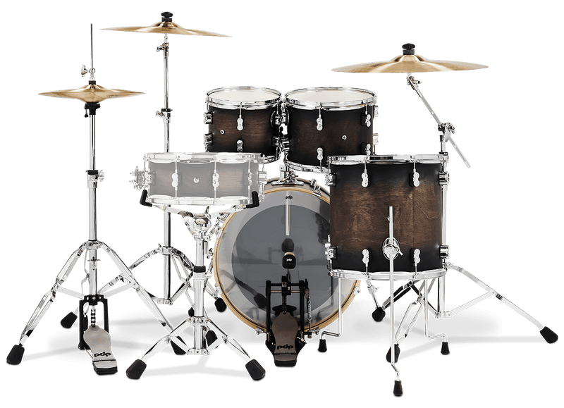 PDP PDCM20FNSCB Concept Maple 4-Piece Fusion Shell Pack Lacquer Finish (Charcoal Burst)