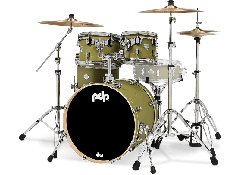 PDP PDCM20FNSO Concept Maple 4-Piece Fusion Shell Pack Finish Ply (Satin Olive)