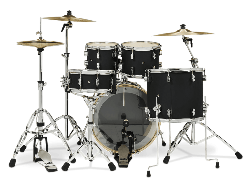PDP PDCM2215BK Concept Maple 5-Piece Shell Pack Finish Ply (Satin Black)