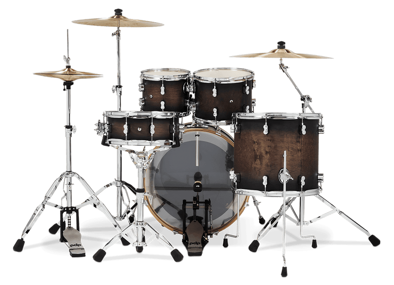 PDP PDCM2215SCB Concept Maple 5-Piece Shell Pack Lacquer Finish (Charcoal Burst)