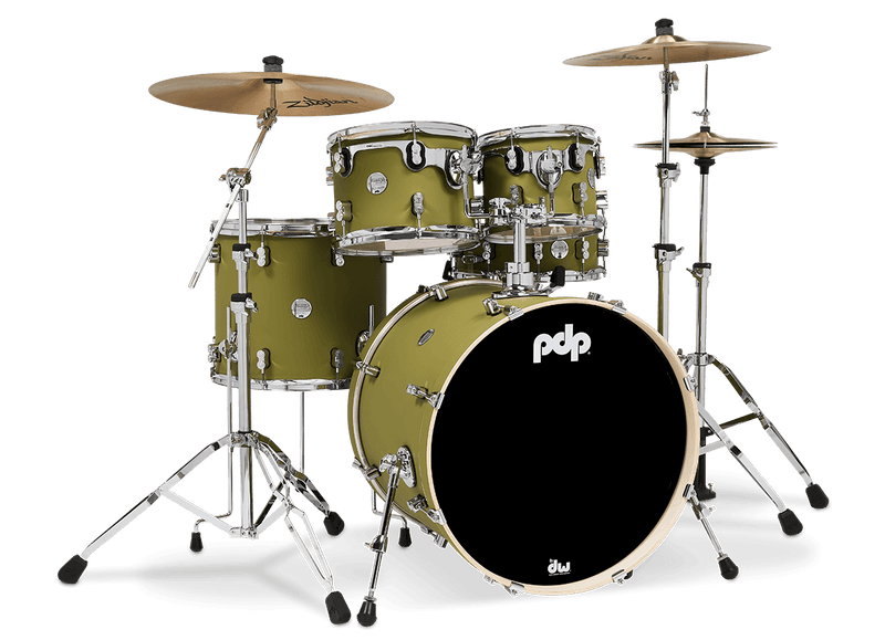 PDP PDCM2215SO Concept Maple 5-Piece Shell Pack Finish Ply (Satin Olive)