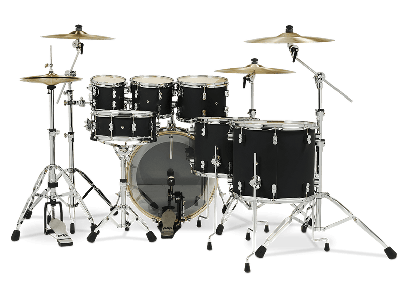 PDP PDCM2217BK Concept Maple 7-Piece Shell Pack Finish Ply (Satin Black)