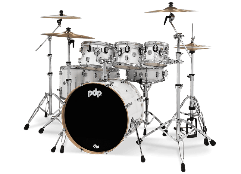 PDP PDCM2217PW Concept Maple 7-Piece Shell Pack Lacquer Finish (Pearlescent White)