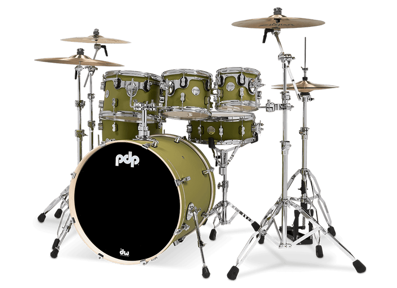 PDP PDCM2217SO Concept Maple 7-Piece Shell Pack Finish Ply (Satin Olive)