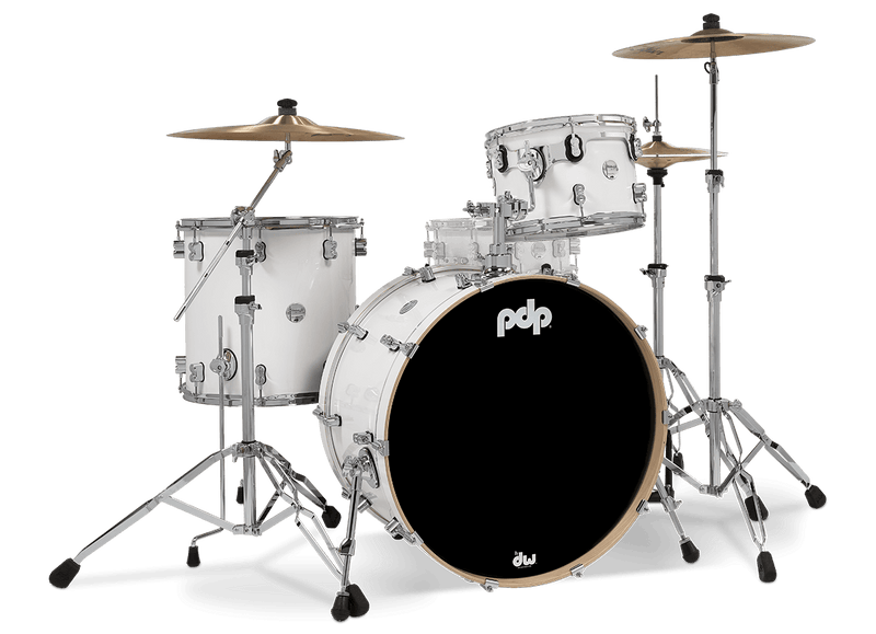 PDP PDCM24RKPW Concept Maple 3-Piece Rock Shell Pack Lacquer Finish (Pearlescent White)