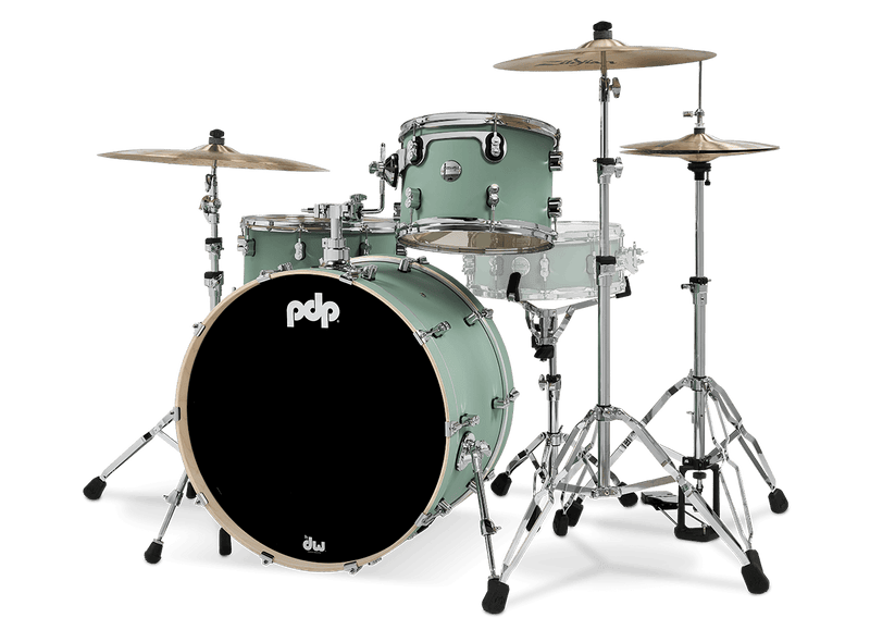 PDP PDCM24RKSF Concept Maple 3-Piece Rock Shell Pack Finish Ply (Satin Seafoam)