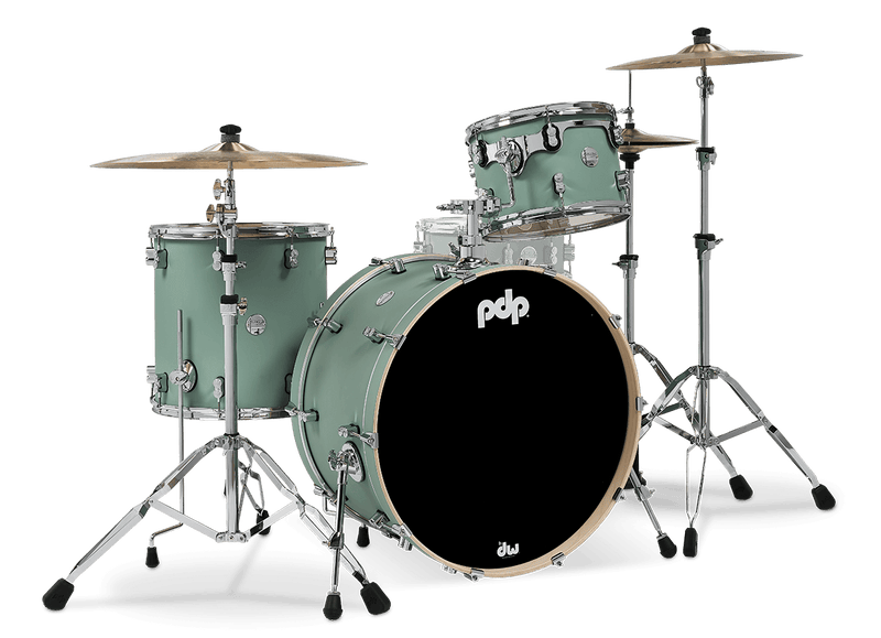 PDP PDCM24RKSF Concept Maple 3-Piece Rock Shell Pack Finish Ply (Satin Seafoam)